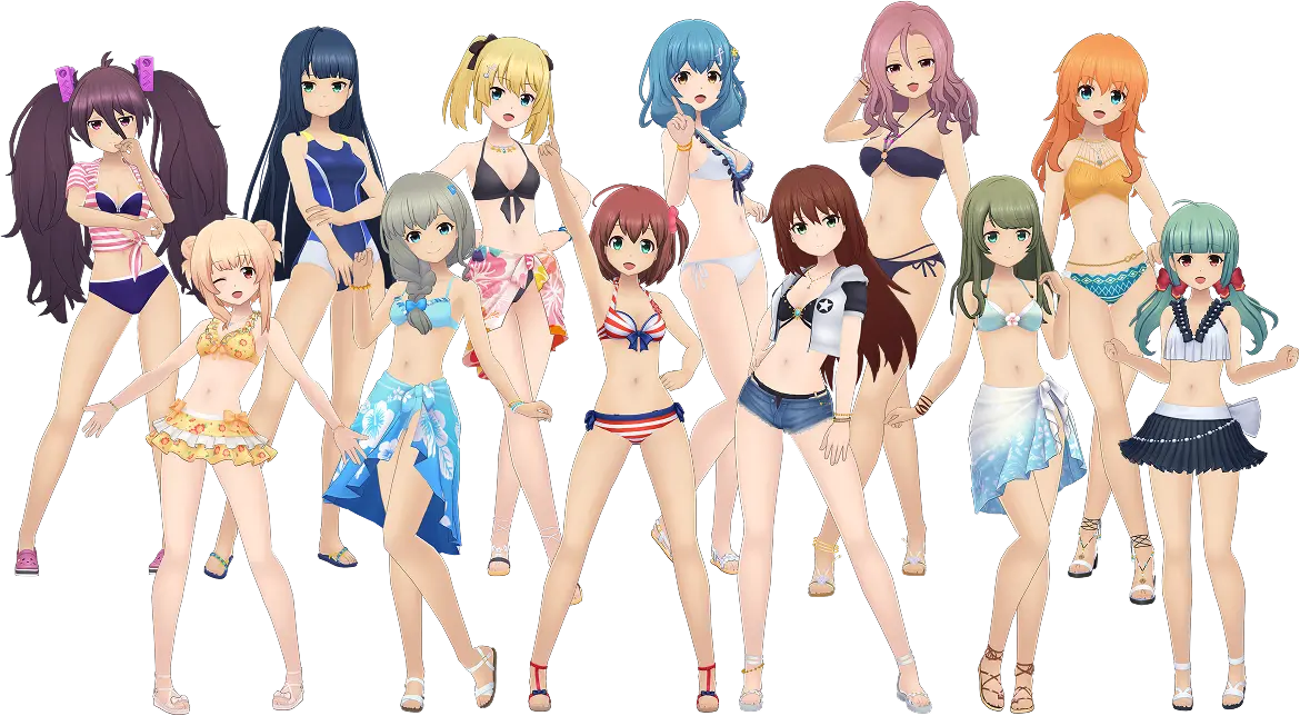 『バトルガール ハイスクール』✕『アリス・ギア・アイギス』コラボ 水着ショット